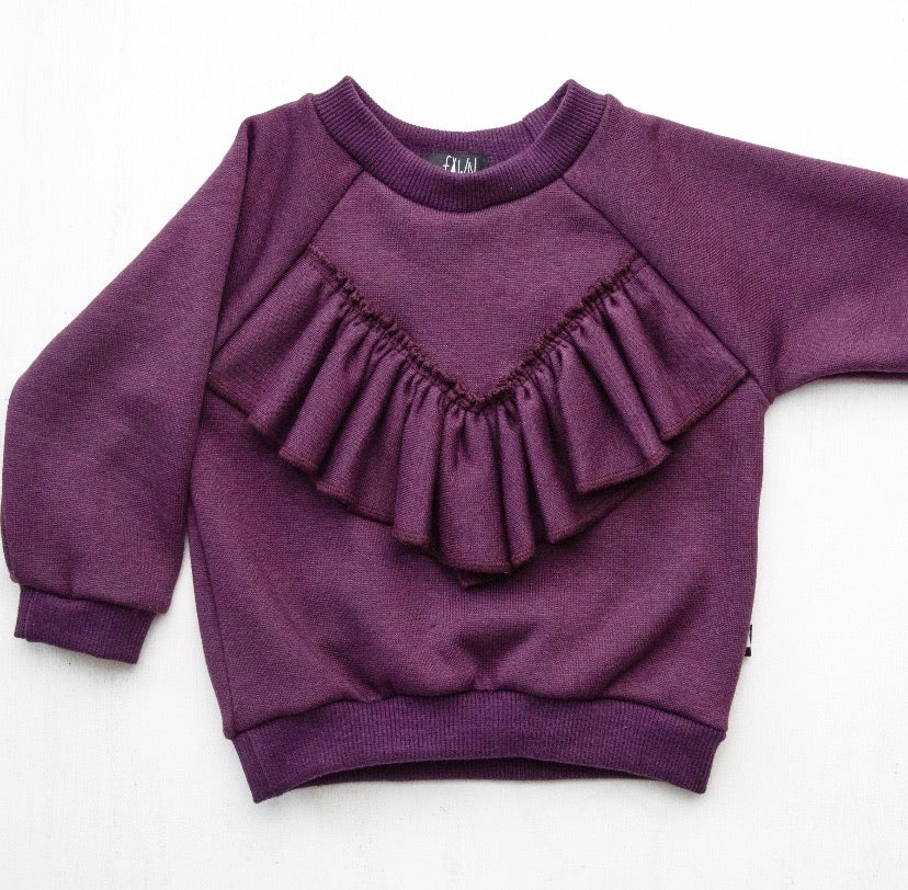 Frill Sweater - Berry