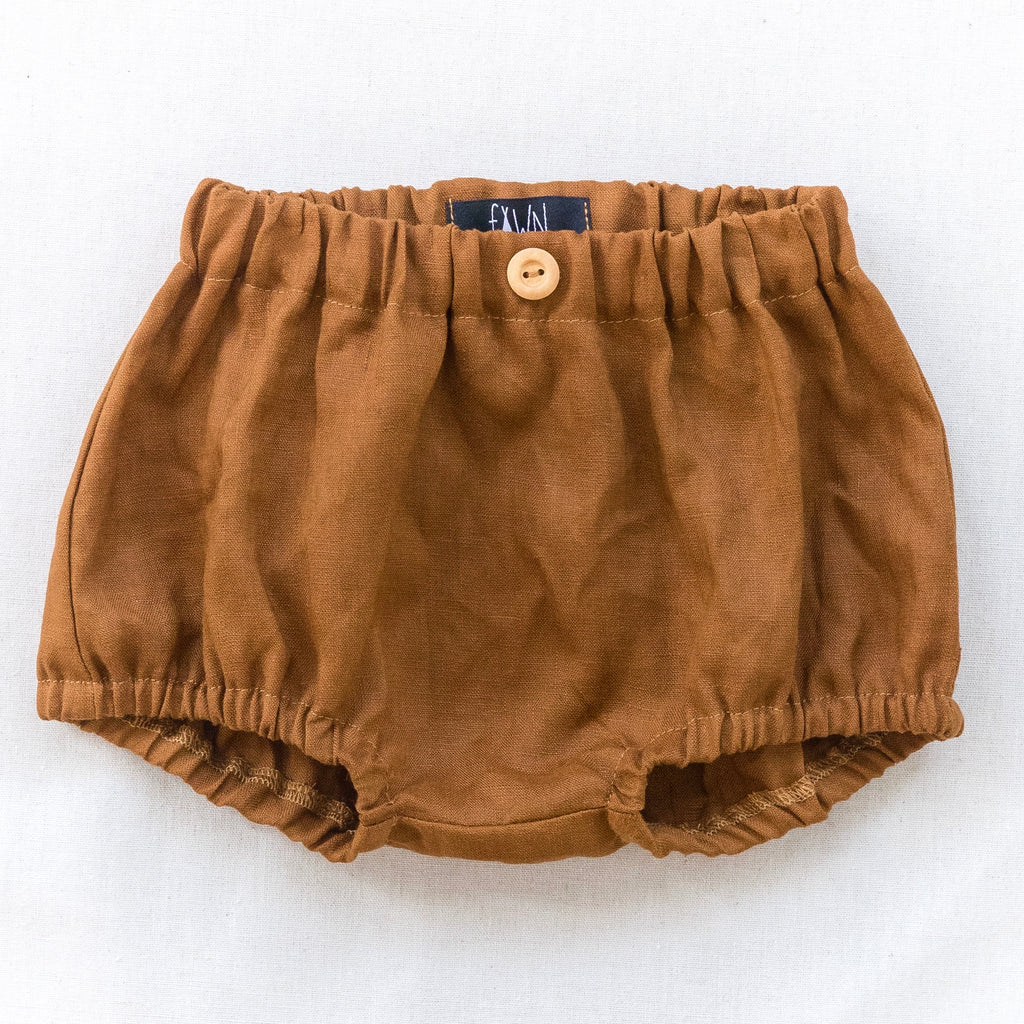 Bubble Shorts - Gingernut Linen