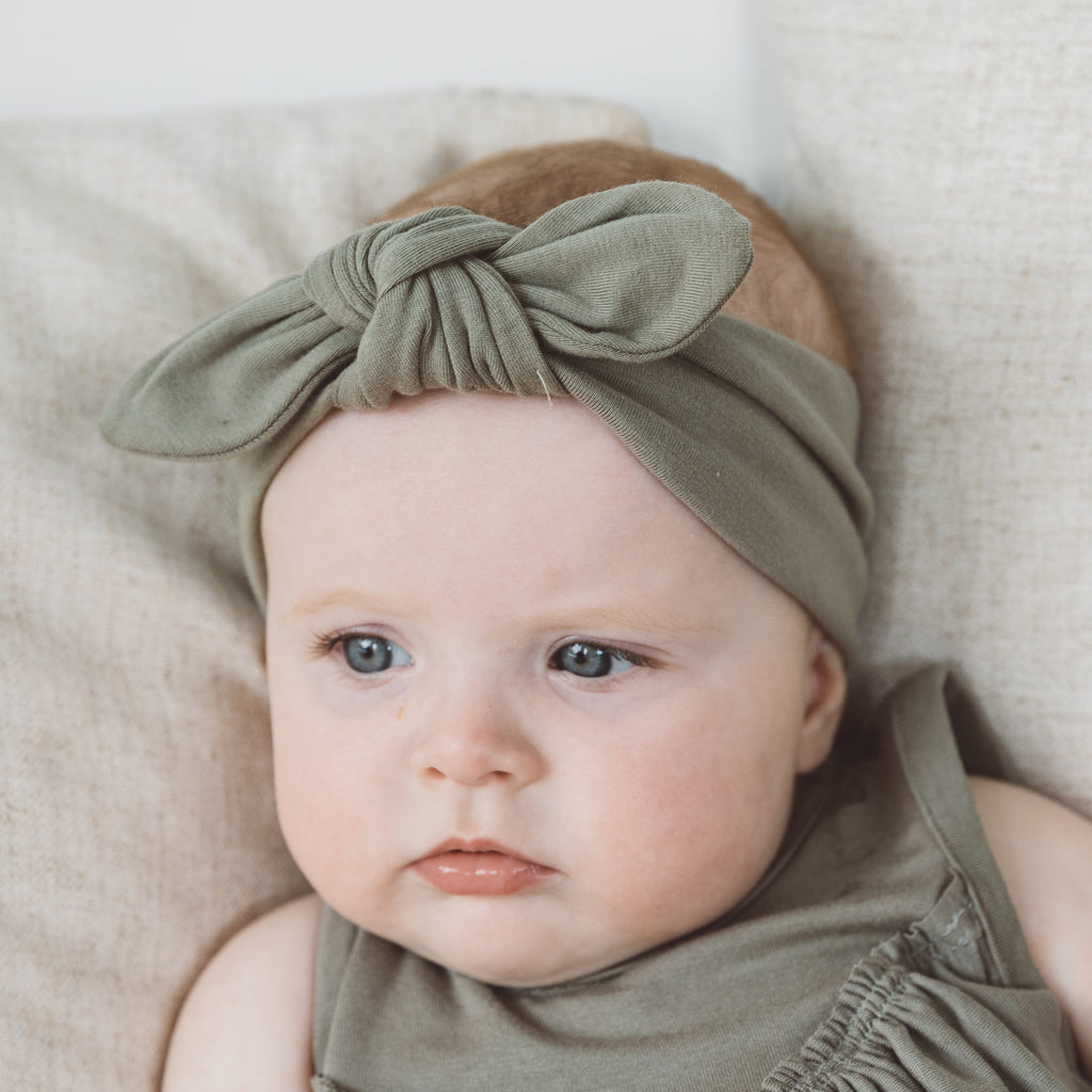 Bow Topknot - Sage